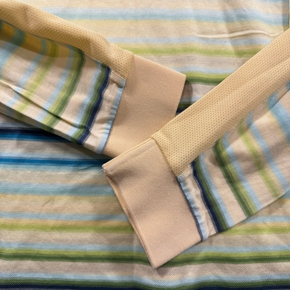 BOGNER Men Long Sleeve Polo Striped Cotton Butter Yellow L 48 Preppy Yacht Golf - Picture 13 of 14